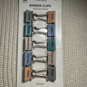 UBRANDS Multicolor Weekly Binder Clips - 10 Count